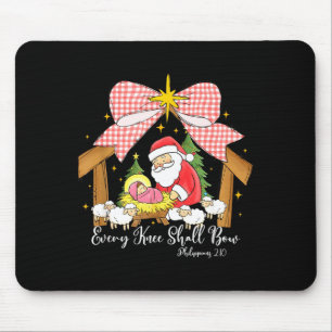 Elke Knie Zal Buigen Kerstman Kerststal Scene Muismat