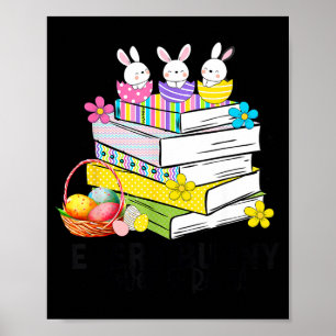 Elke konijn houdt ervan om een leuk Pasen-leesboek Poster