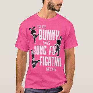 Elke konijn was Kung Fu vechtend grappige Pasen sh T-shirt