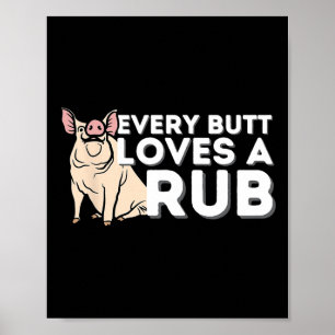Elke kont houdt van een goede wrijf grappige bbq r poster