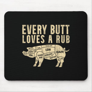 Elke kont houdt van een wrijf voor een vleesroker  muismat