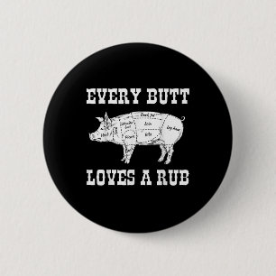 Elke kont houdt van wrijven grillen BBQ roker cade Ronde Button 5,7 Cm