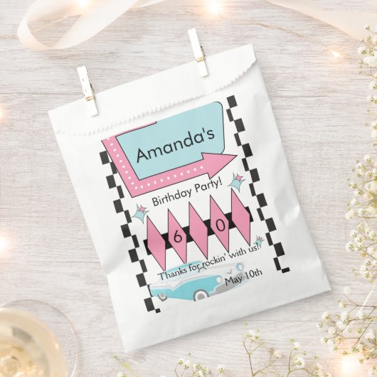 Elke leeftijd, 1950 is Diner Birthday Dank je wel Bedankzakje (Geknipt)