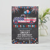 ELKE LEEFTIJD - 4 juli verjaardagsfeest uitnodigin Kaart (Staand voorkant)