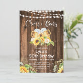 ELKE LEEFTIJD - Cheers and Beers Verjaardagsuitnod Kaart (Staand voorkant)