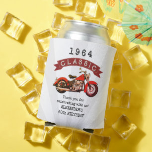 Elke Leeftijd Classic Motorfiets Verjaardag Blikjeskoeler