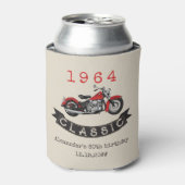 Elke Leeftijd Classic Motorfiets Verjaardag Blikjeskoeler (Blikje Voorkant)
