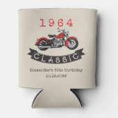 Elke Leeftijd Classic Motorfiets Verjaardag Blikjeskoeler (Voorkant)