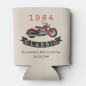 Elke Leeftijd Classic Motorfiets Verjaardag Blikjeskoeler (Achterkant)