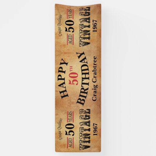 elke leeftijd en jaarontwerp spandoek (Verticaal)