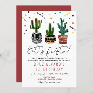 ELKE LEEFTIJD - Fiesta Cactus Birthday Uitnodiging