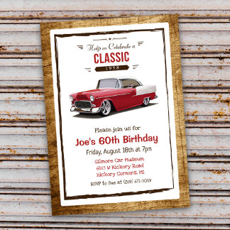 ELKE LEEFTIJD - Klassieke Auto Vintage Verjaardags Kaart