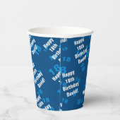 Elke leeftijd & naam gepersonaliseerde gelukkige v papieren bekers (Rechts)