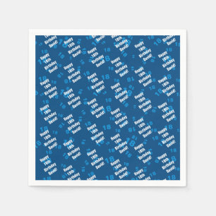 Elke leeftijd & naam gepersonaliseerde gelukkige v servet