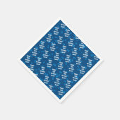 Elke leeftijd & naam gepersonaliseerde gelukkige v servet (Hoek)