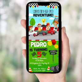 Elke leeftijd Race Auto Thema Verjaardagsfeest Kaart
