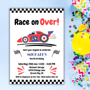 Elke Leeftijd Race Over Rood Blauw Race Auto Kaart