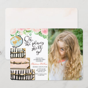 ELKE LEEFTIJD - Reis Koffer Verjaardagsuitnodiging Kaart