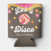 Elke leeftijd Retro Groovy 70s Laten we Disco Verj Blikjeskoeler (Voorkant)