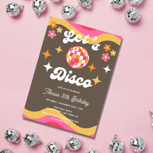 Elke leeftijd Retro Groovy 70s Laten we Disco Verj Kaart