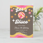 Elke leeftijd Retro Groovy 70s Laten we Disco Verj Kaart (Staand voorkant)