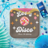 Elke leeftijd Retro Groovy 70s Laten we Disco Verj Papieren Bordje (Feest)