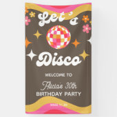 Elke leeftijd Retro Groovy 70s Laten we Disco Verj Spandoek (Verticaal)