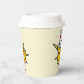 Elke leeftijd retro mascotte bowling verjaardagsfe papieren bekers (Links)