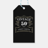 elke leeftijd rustiek thema cadeaulabel (Achterkant)