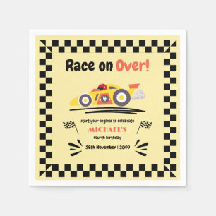 Elke Leeftijd Verjaardag Race op Over Yellow Race  Servet