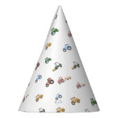 Elke leeftijd Waterverf tractor verjaardag Feesthoedjes (Links)