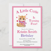 ELKE LEEFTIJD Waterverf Valentijnsdag Kat Verjaard Kaart (Voorkant)