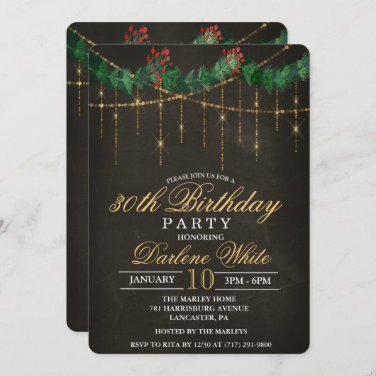 ELKE LEEFTIJD - Winterfeestdag - uitnodiging (Voorkant / Achterkant)