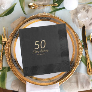 Elke leeftijdsmijlpaal elegante Gelukkige Verjaard Folie Servetten