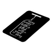 elke lege fles is gevuld met een geweldig verhaal magneet (Linkerzijde)