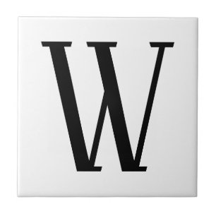 Elke letter zwart & wit of doe-het-zelf kleuren tegeltje