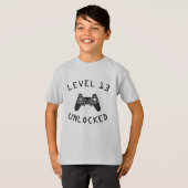 Elke Level Unlocked Birthday Game Controller T-shirt (Voorkant volledig)