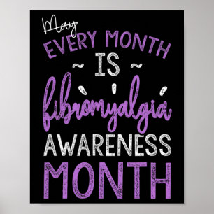 Elke maand is fibromyalgie bewustzijnsmaand poster