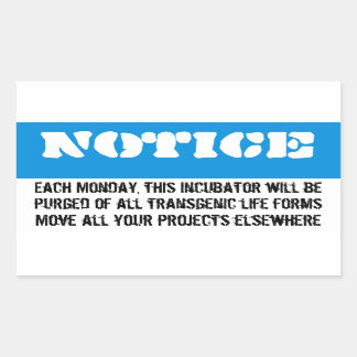 Elke maandag wordt deze koelkast schoongemaakt rechthoekige sticker