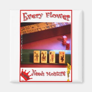 Elke mahjongbloem heeft vocht nodig! magneet