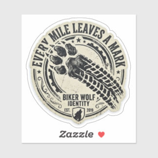 Elke Mijl Laat Een Merk Wolf Poot Banden Biker Sti Sticker