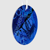 Elke naam  Creative Blue Ornament (voorkant)