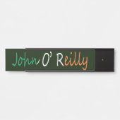 Elke naam die op de Ierse vlag wordt bedekt Npcnt Deurbordje (Voorkant)