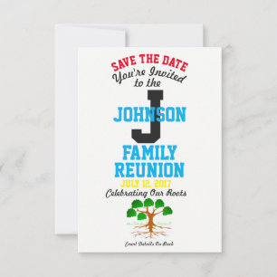 Elke naam Familie reünie met om het even welke Dat Save The Date