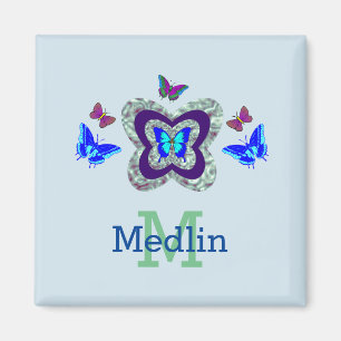 Elke naam Levendige Vlinders Magneet