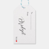 Elke naam Modern Script Sobriety Christmas Cadeaulabel (Achterkant)