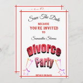 Elke naam op elke datum en locatie scheiden - save the date (Voorkant / Achterkant)