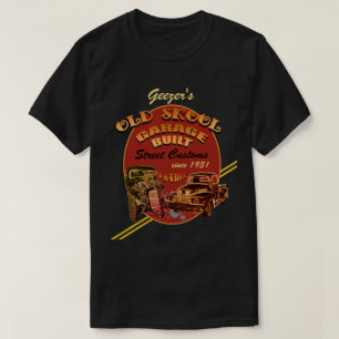 Elke naam Oude Skool Garage Build Street Customs - T-shirt
