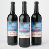 Elke naam Retirement Red Fine Wine Beach Fun Wijn Etiket (Flessen)