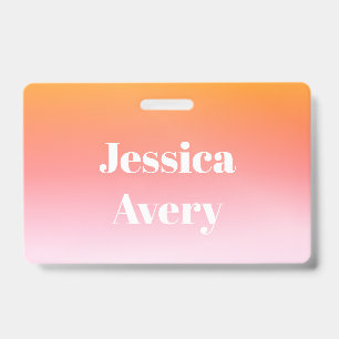 Elke naam Retro-modern gestileerde tekst Kleurri Badge